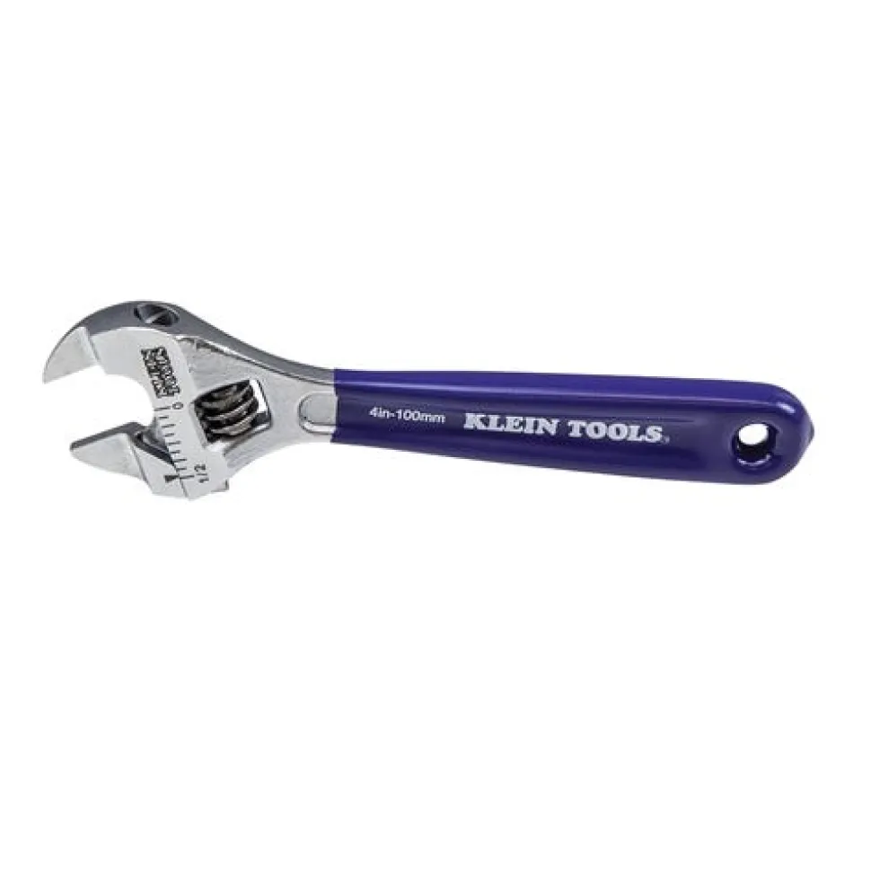 Klein 4" Slim-Jaw Adjustable Wrench D86932