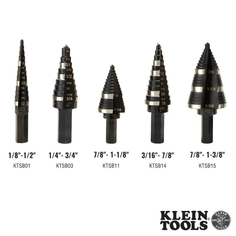 Klein Step 7/8" to 1-1/8" Drill Bit #11 Double-Fluted KTSB11