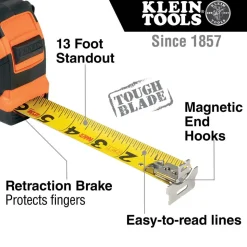 Klein Tape Measure, 30' Magnetic Double-Hook 9230