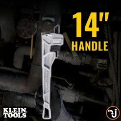 Klein Tools 14" Adjustable Cast Aluminum Pipe Wrench 68224