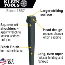 Klein Tools Broad-Head Bull Pin, 1-1/16" 3256