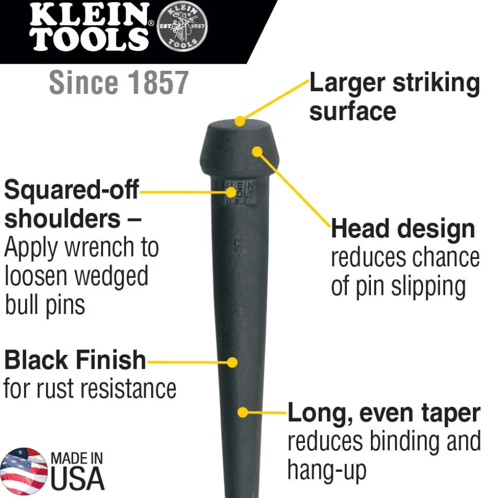 Klein Tools Broad-Head Bull Pin, 1-1/16" 3256