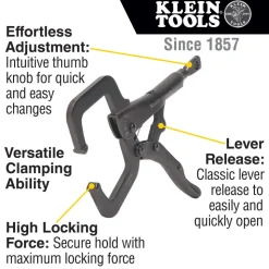 Klein Tools C-Clamp Locking Pliers With Standard Jaws, 9" 38631