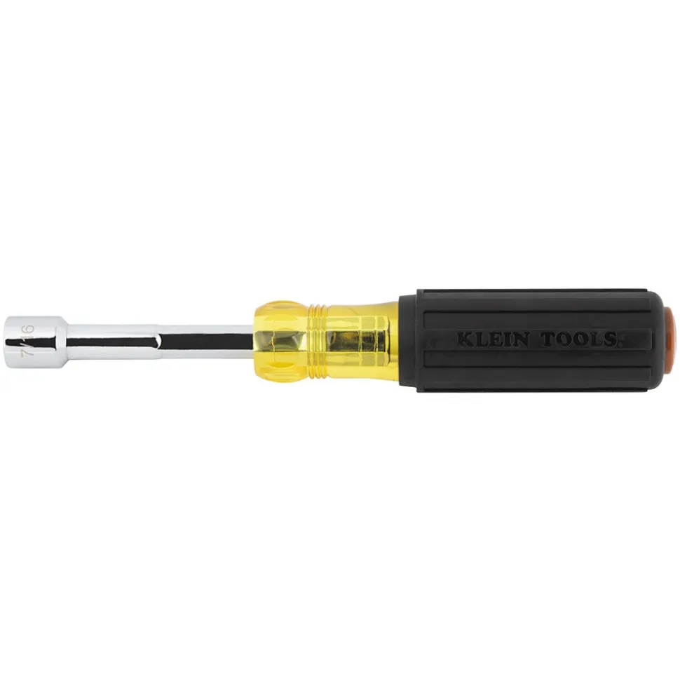 Klein Tools Color-Coded Hollow-Shaft Heavy-Duty Nut Driver, 7/16" 654716