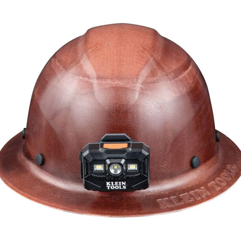 Klein Tools Hard Hat, KONSTRUCT Series, Full-Brim, Class G, Rechargeable Headlamp 60447