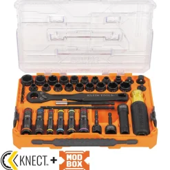 Klein Tools KNECT Complete Impact Pass Through and Flip Socket Set, 39-Piece 65500KNECT