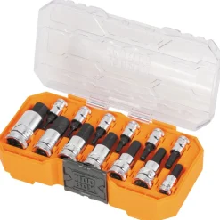 Klein Tools Knurled Hex Bit Socket Set, SAE, 13-Piece 65213HEX