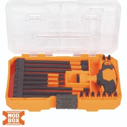 Klein Tools ProFlex Impact-Rated Interchangeable Ratcheting T-Handle Set, 23-Piece 33804