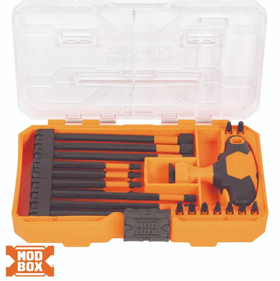 Klein Tools ProFlex Impact-Rated Interchangeable Ratcheting T-Handle Set, 23-Piece 33804