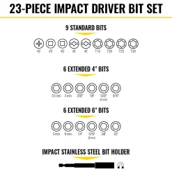 Klein Tools ProFlex Impact-Rated Interchangeable Ratcheting T-Handle Set, 23-Piece 33804