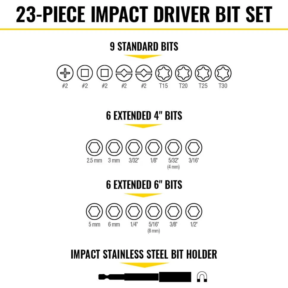 Klein Tools ProFlex Impact-Rated Interchangeable Ratcheting T-Handle Set, 23-Piece 33804