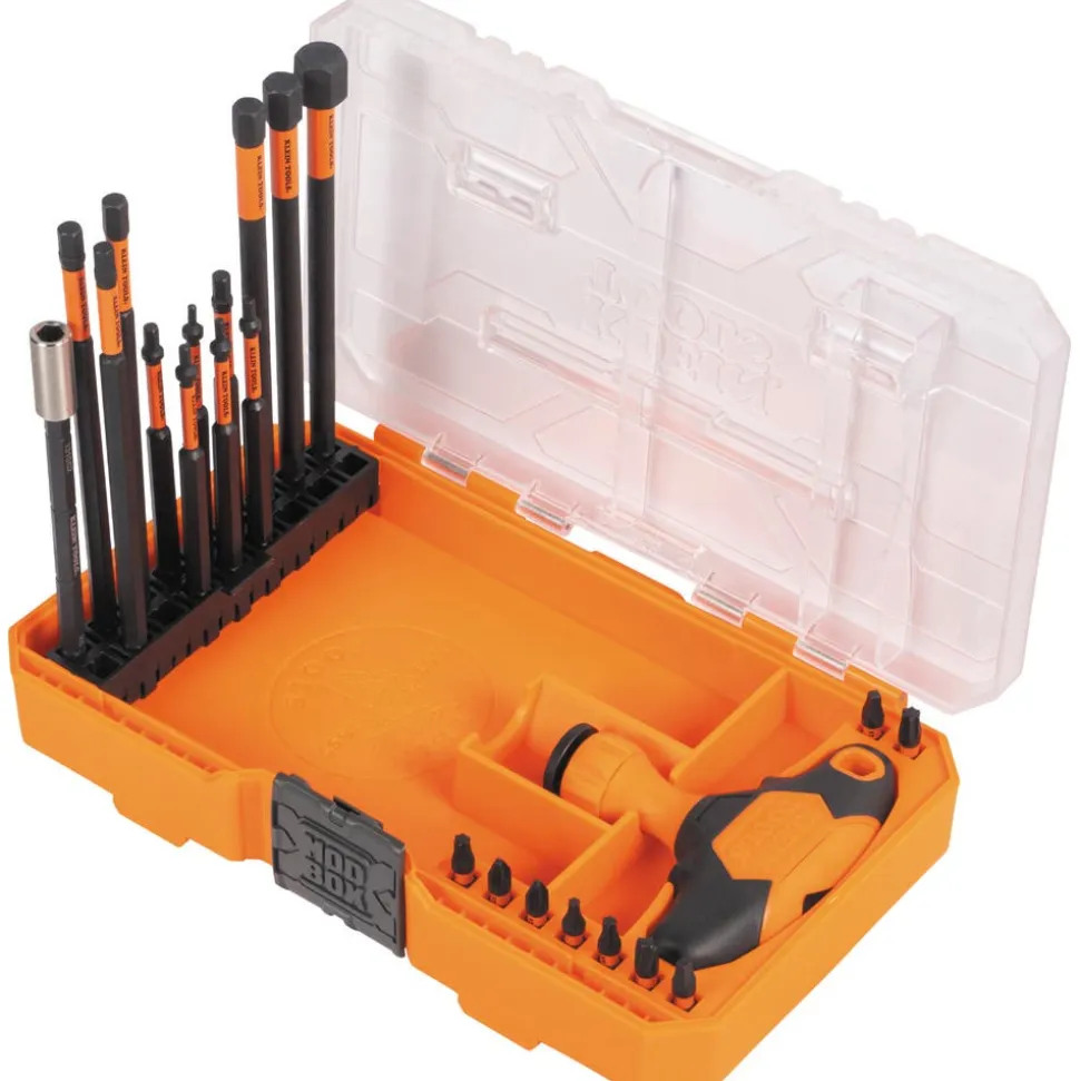Klein Tools ProFlex Impact-Rated Interchangeable Ratcheting T-Handle Set, 23-Piece 33804