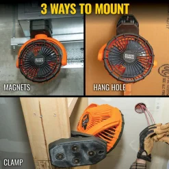 Klein Tools Rechargeable Clamping Jobsite Fan PJSFM2