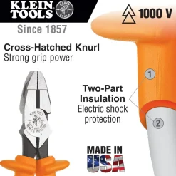 Klein Tools 9" Side Cutting Pliers Heavy Duty D20009NEINS