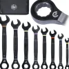 Klein Tools 90-Tooth Ratcheting Combo Wrench Set, Metric, 8-Piece 69408MG