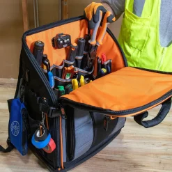 Klein Tools Tradesman Pro™ Tool Station Tool Bag Backpack, 27 Pockets 62482