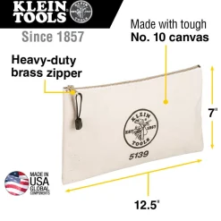 Klein Zipper Bag, Canvas Tool Pouch 125