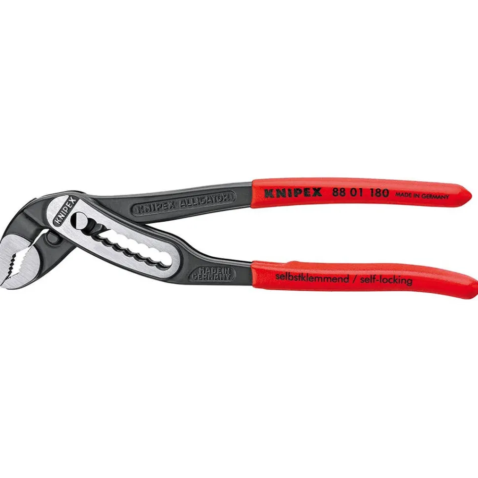 Knipex 7-1/4" Alligator Water Pump Pliers w/ Plastic Grip 88 01 180
