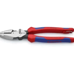 Knipex 9 1/2" High Leverage Lineman's Pliers New England Head-Tethered Attachment 09 02 240 T BKA