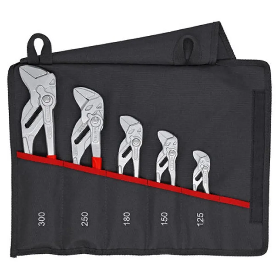 Knipex 5 Pc Pliers Wrench Set in Tool Roll 00 19 55 S4