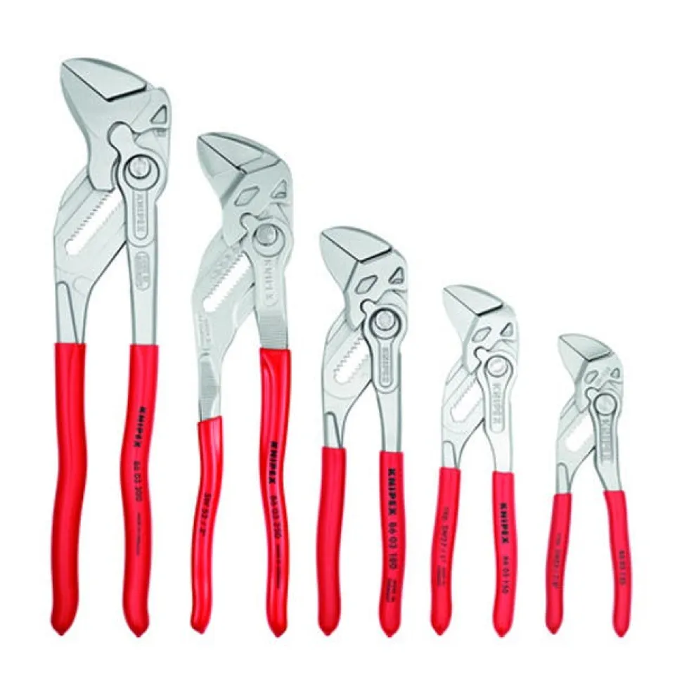 Knipex 5 Pc Pliers Wrench Set in Tool Roll 00 19 55 S4