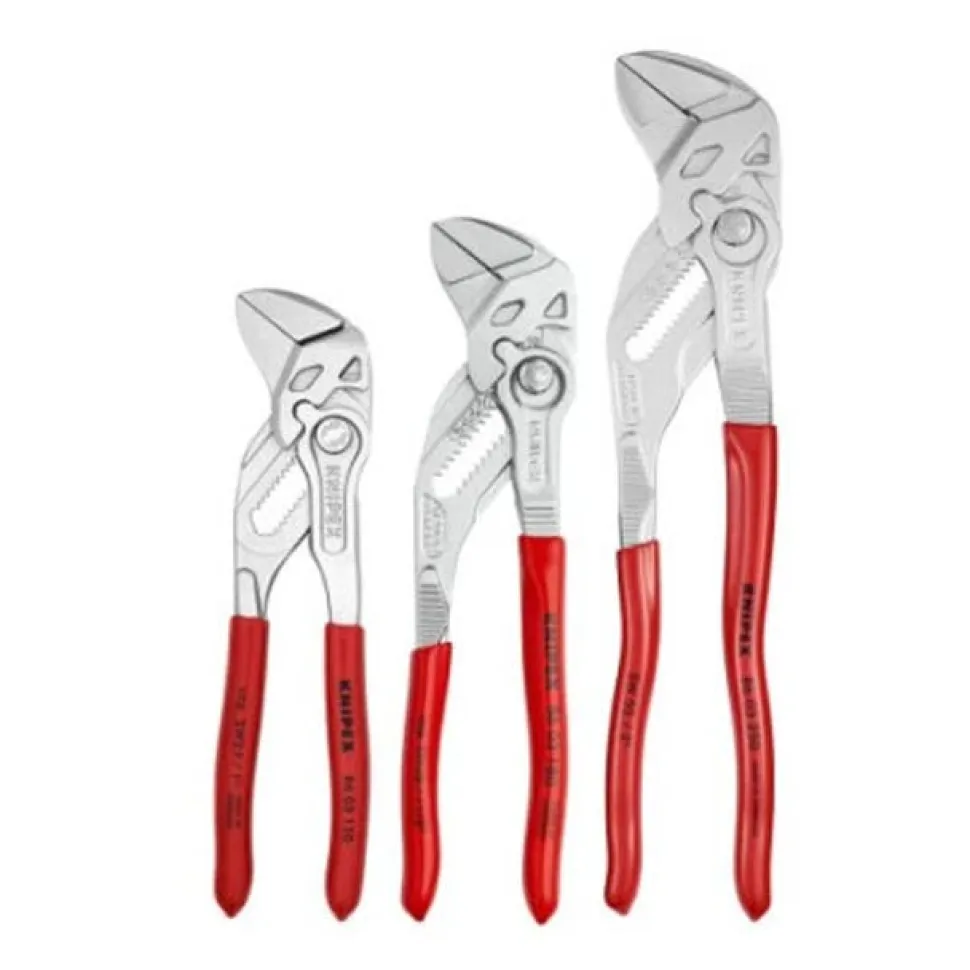 Knipex 3 Pc Pliers Wrench Set (6", 7 1/4", 10") 9K 00 80 45 US