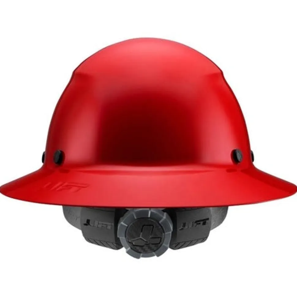 LIFT DAX Fiber Resin Full Brim Hard Hat (Red) HDF-20RG