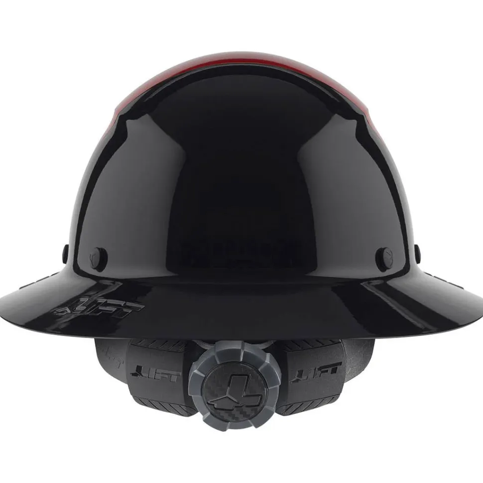 Lift DAX Fifty 50 Fiber Reinforced Resin Full Brim Hard Hat (Red/Black) HDF50-20RD