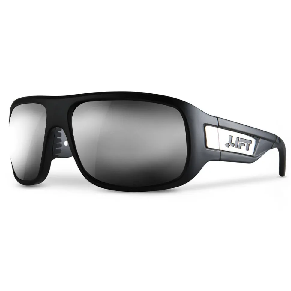 Lift Matte Black Bold Safety Glasses With Silver Revo Lens EBD-15MKSR