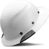 Lift Safety Fiber Resin DAX Carbon Full Brim Hard Hat, White Gloss HDF-24CWG