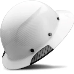 Lift Safety Fiber Resin DAX Carbon Full Brim Hard Hat, White Gloss HDF-24CWG