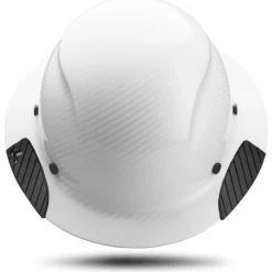 Lift Safety Fiber Resin DAX Carbon Full Brim Hard Hat, White Gloss HDF-24CWG