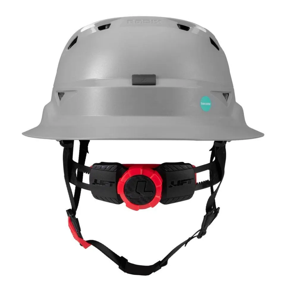 Lift Safety RADIX Type 2 Full‑Brim Vented Safety Helmet – Grey HRXF-25YC2