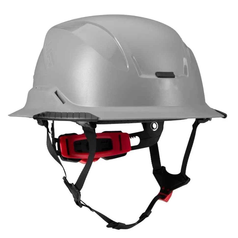 Lift Safety RADIX Type 2 Full‑Brim Non‑Vented Safety Helmet – Grey HRXF-25YE2