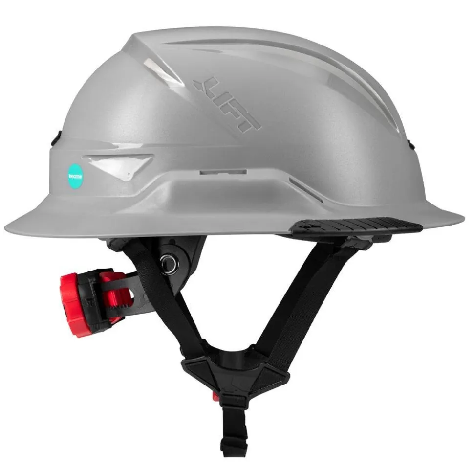 Lift Safety RADIX Type 2 Full‑Brim Non‑Vented Safety Helmet – Grey HRXF-25YE2