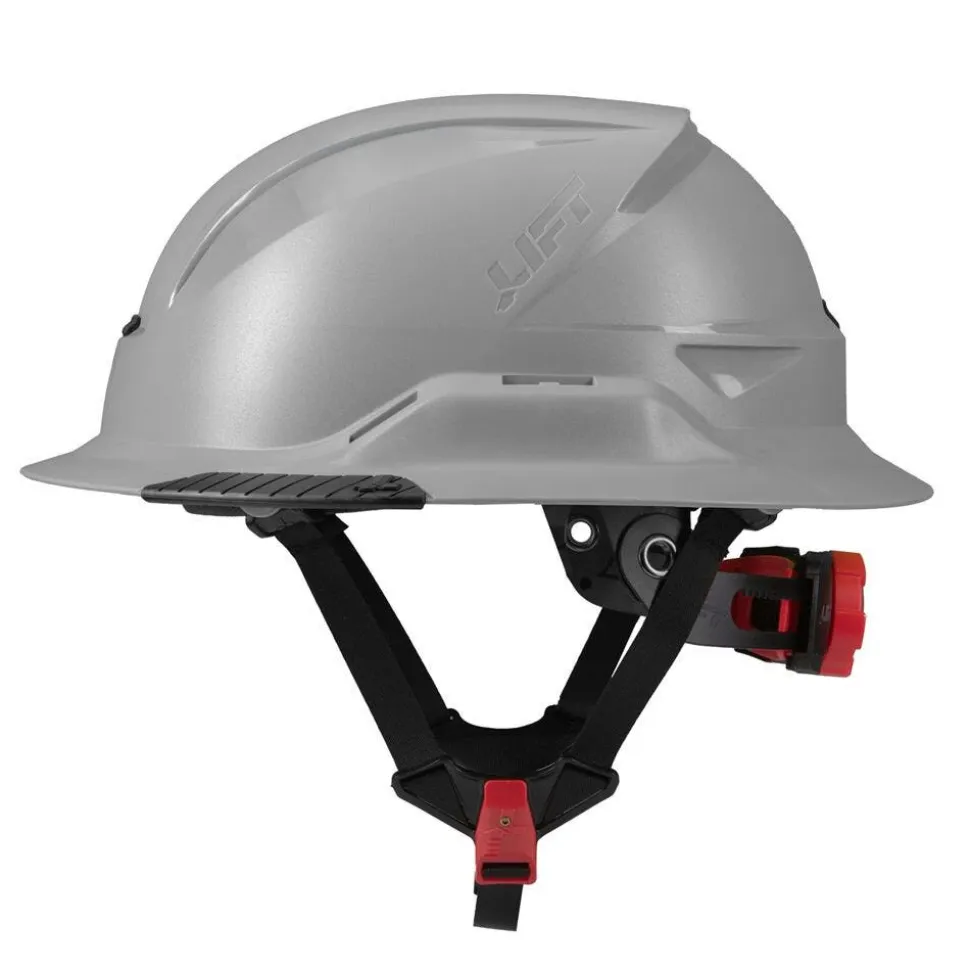 Lift Safety RADIX Type 2 Full‑Brim Non‑Vented Safety Helmet – Grey HRXF-25YE2
