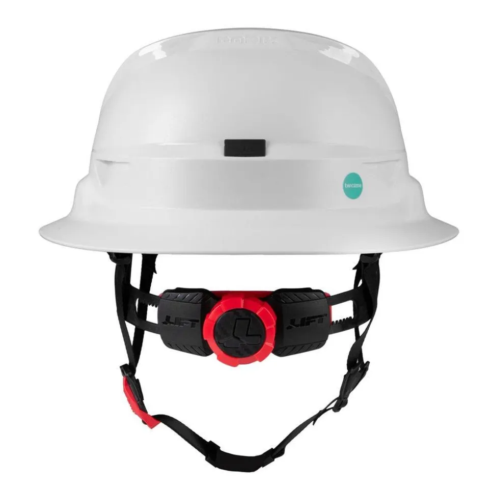 Lift Safety RADIX Type 2 Full‑Brim Non‑Vented Safety Helmet – White HRXF-25WE2