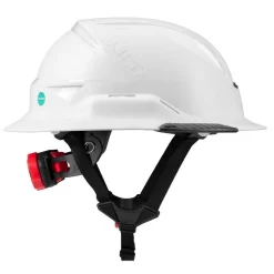 Lift Safety RADIX Type 2 Full‑Brim Non‑Vented Safety Helmet – White HRXF-25WE2