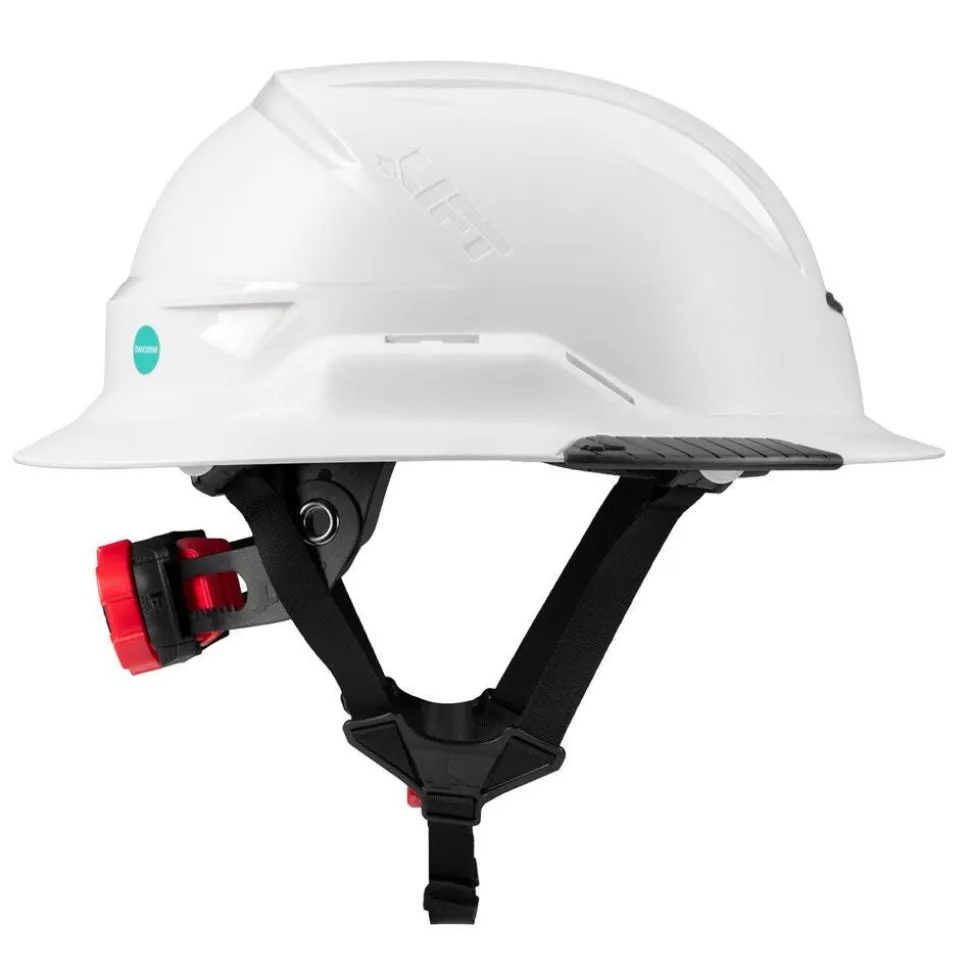 Lift Safety RADIX Type 2 Full‑Brim Non‑Vented Safety Helmet – White HRXF-25WE2