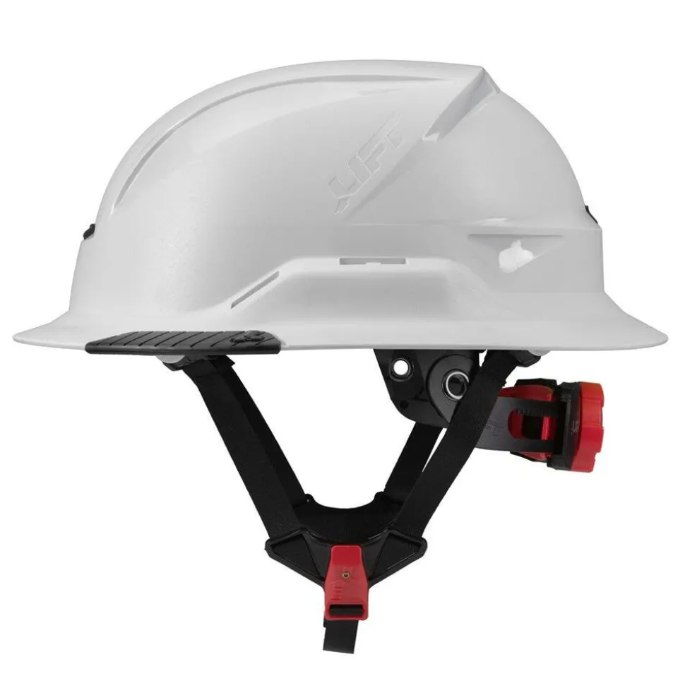 Lift Safety RADIX Type 2 Full‑Brim Non‑Vented Safety Helmet – White HRXF-25WE2