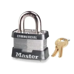 Master Lock 1-9/16" 4-Pin Tumbler Safety Padlock Keyed Different Master Lock 470-3DCOM