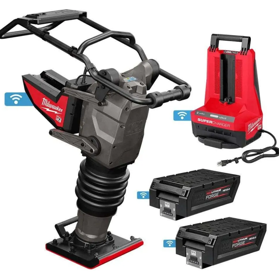 M18 FUEL Brushless Cordless 9" Cut-Off Saw W/ ONE-KEY 12Ah and MX FUEL 20" Plate Compactor Bundle