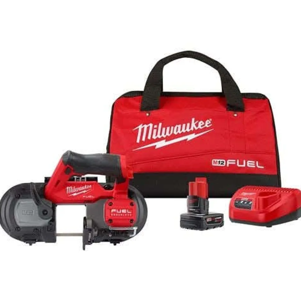 M12 FUEL 2-1/2" Compact Band Saw 4.0Ah Kit w/ Accessories and Attachments Bundle
