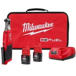 M12 FUEL 1/4" High Speed Ratchet Kit w/ M12 REDLITHIUM HIGH OUTPUT XC5.0 Battery Bundle