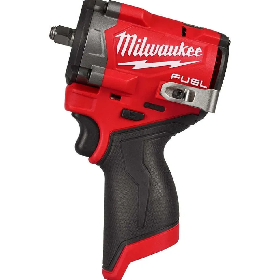 M12 FUEL Stubby 3/8" Impact Wrench 550 Ft-Lbs w/ M12 REDLITHIUM CP2.0/XC4.0 Starter Pack Bundle
