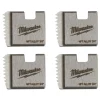 Milwaukee 3/4" Alloy NPT Portable Pipe Threading Dies (Set of 4) 48-36-1102