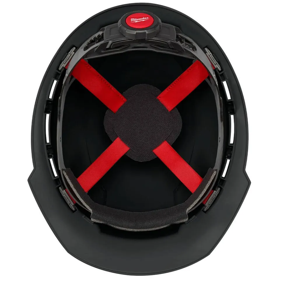 Milwaukee Black Front Brim Vented Type 1 Class C Hard Hat w/ 4pt Ratcheting Suspension 48-73-1210