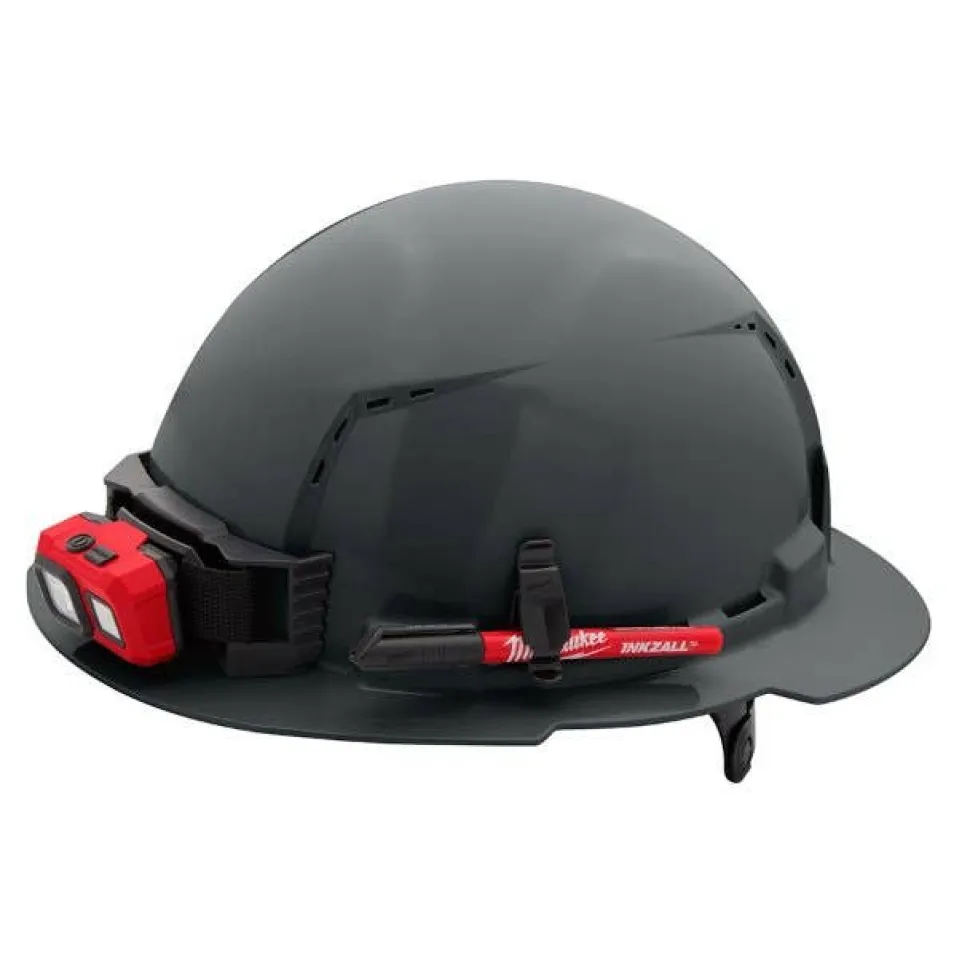 Milwaukee BOLT Hard Hat Vented, Class C Full Brim 6pt Suspension - Grey 48-73-1235