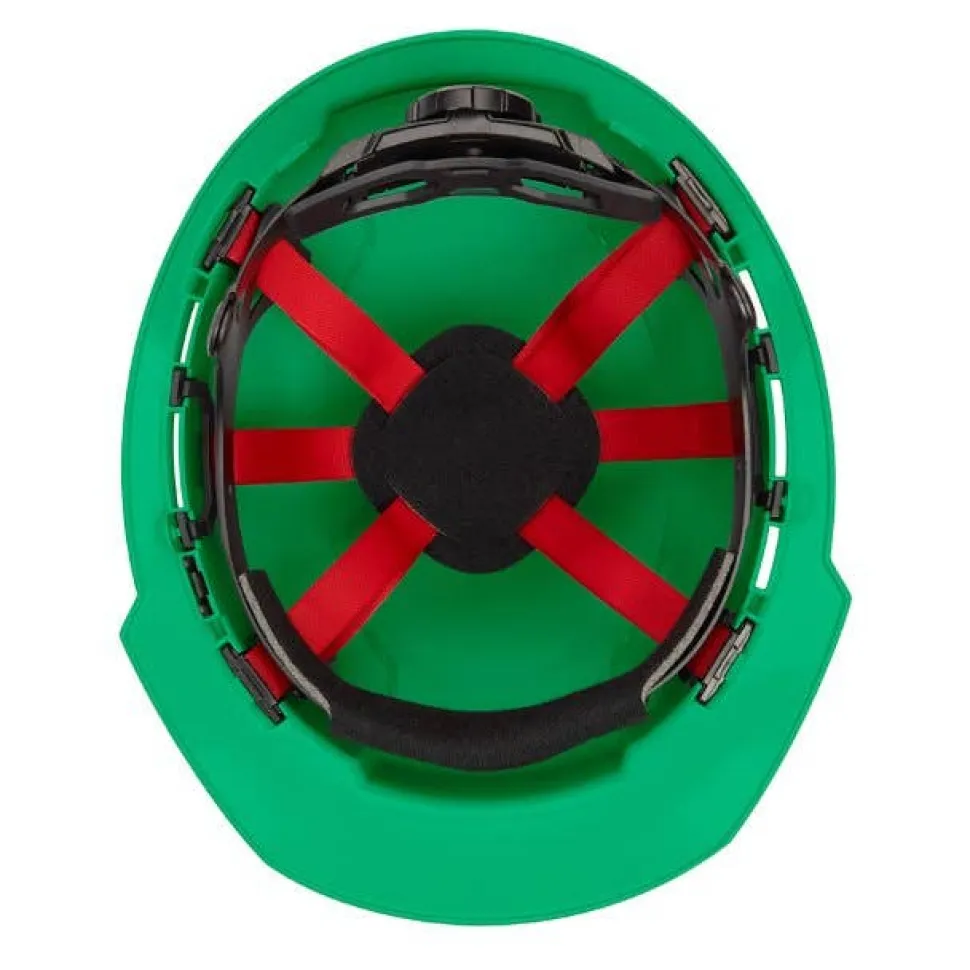 Milwaukee BOLT Hard Hat Vented, Class C Front Brim 6pt Suspension - Green 48-73-1226