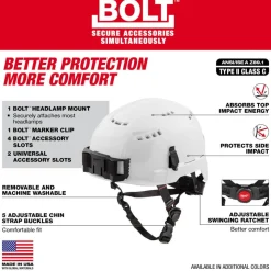 Milwaukee BOLT Type 2, Class C Vented Safety Helmet - Orange 48-73-1312